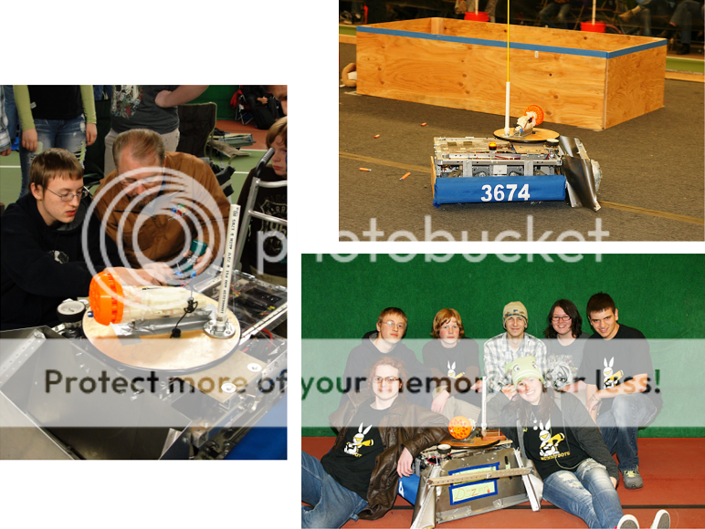 Images of the team participating in the Bunny Bot competition 2011